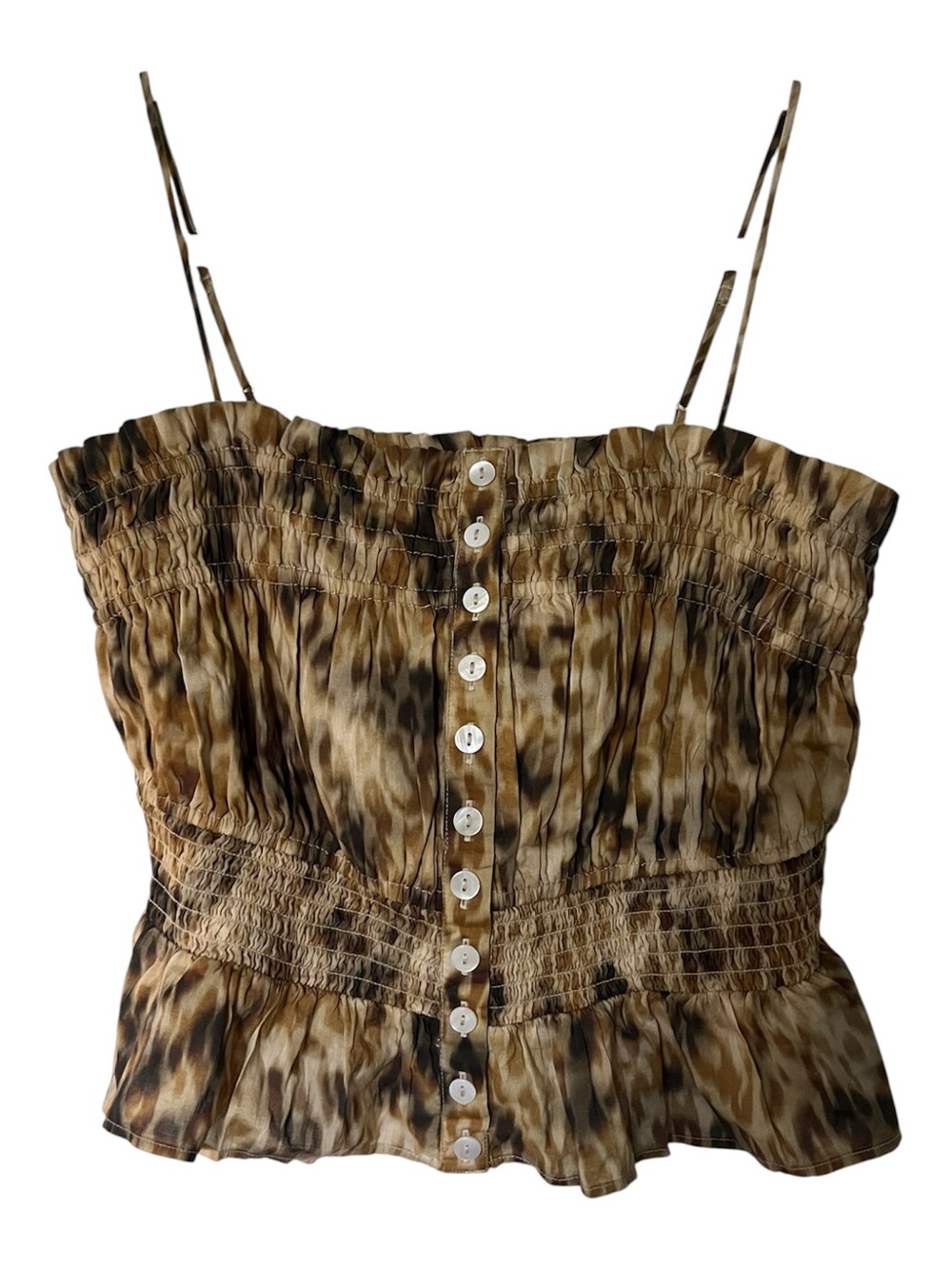 AllSaints Brandi Carmina Printed Cropped Top